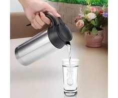 Kelioninis virdulys, 750 ml, elektrinis automobilinis šildymo puodelis, nešiojamas virdulys kelionėms, usb gėrimų puodelis, virdulys vandeniui, arbatai, kavai, pienui, 12v/24v (12v)