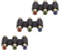 Keple Cinch jungtis, 3x Rca audio adapteris, moteriška-moteriška Rca, triguba jungtis su auksu dengtais kontaktais (3 vnt.)