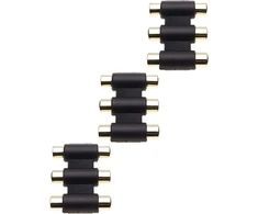 Keple Cinch jungtis, 3x Rca audio adapteris, moteriška-moteriška Rca, triguba jungtis su auksu dengtais kontaktais (3 vnt.)
