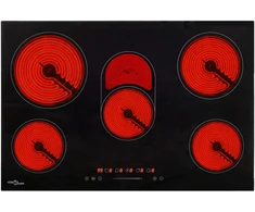 Viryklė Keramikinė kaitlentė su 5 kaitvietėmis, jutiklinė, 8500W