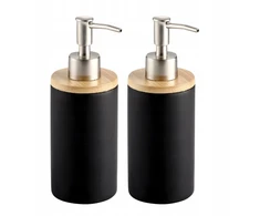 Keraminis dozatorius 400 ml metalinis siurblys muilo želė juodas 2 vnt.