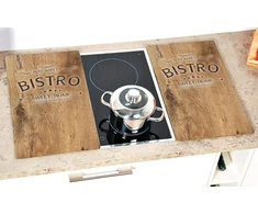 Kesper 36536 13 stiklinė pjaustymo lentelė su bistro dizainu, juoda