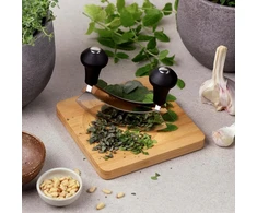 Kesper Pjaustymo lenta 'herbs' 16x16x1,8cm, bambukas, ruda, 16 x 16 x 1.8 cm