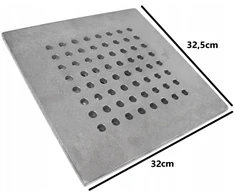 Ketaus perforuotos židinio grotelės krosnelei 32 x 32,5 cm storos