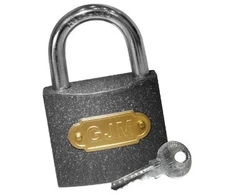 Ketaus spyna pilkos spalvos 3 raktai 60 mm užraktas