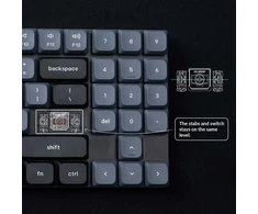 Keychron K13 Pro Qmk/via belaidė mechaninė klaviatūra su itin plonu Rgb apšvietimu ir Gateron Raudona jungikliais