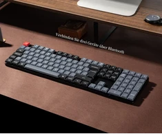 Keychron K5 Pro Qmk/via itin plona belaidė mechaninė klaviatūra, De-iso pilno dydžio programuojama bluetooth/laidiniu ryšiu Rgb Hot-swappable Gateron Low Profile Raudona Switch