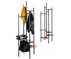 Kf_modern pastatomas drabužių kabykla su 4 lentynomis