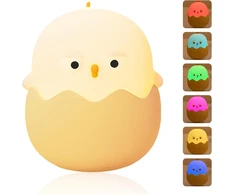 Kiaušinio lukšto formos naktinė lemputė vaikams, spalvinga rgb silikoninė naktinė lempa prie lovos, gomety kiaušinio formos naktinė lemputė kūdikiams įkraunama jutiklinė led naktinė lemputė vaikams pritemdoma kūdikių kambariui maitinimui krūtimi, dovanos