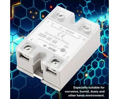 Kietojo kūno relė Ssr-40aa, 40a Ac-ac, 90-250v Ac įvestis, 24-480v Ac išvestis