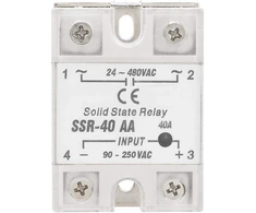 Kietojo kūno relė Ssr-40aa, 40a Ac-ac, 90-250v Ac įvestis, 24-480v Ac išvestis
