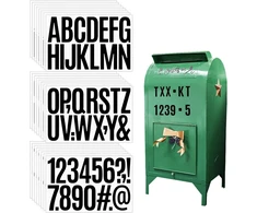 Kikihong 24 vnt. atsparių oro sąlygoms lipnių raidžių rinkinys, juodos 7,6 cm lipnios raidės namų numeriams, langams, durims, automobiliams ir ženklams, nuimamos, naudojimui patalpose/lauke