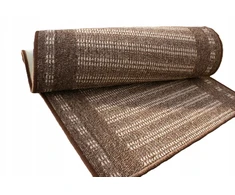 Kilimas 67x250 cm, rudas, su pūkeliu, neslystantis
