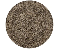 Kilimas, juodos ir natūralios sp., 90cm, džiutas, rankų darbo