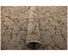 Kilimas kilpinis rudas smėlio spalvos kaip betonas ant veltinio į svetainę Marble 200x200 cm