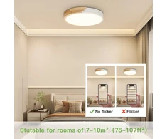 Kimjo led lubinis šviestuvas medinis apvalus - lubinis šviestuvas medinis baltas šiltai baltas 3000 k 24 w - lubinis šviestuvas svetainei 30 cm miegamajam virtuvei koridoriui verandai