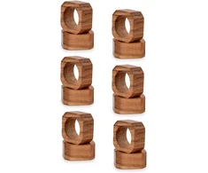 Kimona servetėlių žiedai, stalo servetėlių laikiklis, klasikinis kasdienis naudojimas, padėkos diena, kalėdinė stalo dekoracija (12 vnt., rudi)