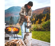 Grąžtas Kindling Cracker Original malkų skaldyklė su plaktuku ir natūraliu ugnies įskėlėju