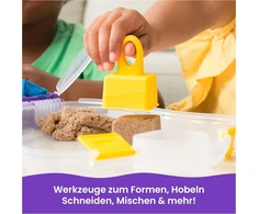 Kinetic Sand Žaidimų Lagaminas: 907g 5 Spalvų Magiško Smėlio ir Įrankių Rinkinys