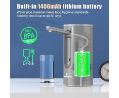 Kitchenboss vandens butelių siurblys, vandens dozatorius: Usb įkraunamas elektrinis vandens dozatorius, 1-5 galonų nešiojamas vandens dozatoriaus siurblys