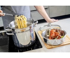 Garų puodas Kitchencraft 7.5 l clearview nerūdijančio plieno daugiafunkcis puodas