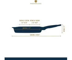 Kitchencraft Masterclass keptas aliuminio indukcinė keptuvė su nelimpančia danga „viskas viename“, 32 cm (12,5 colio), pilka
