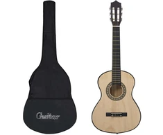 Klasikinė gitara su dėklu pradedantiesiems ir vaikams, 1/2 34