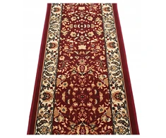 Klasikinis neslystantis bordo spalvos kiliminis takelis Berfin 1025 red, plotis 80 cm, padengtas guma