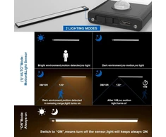 Klighten spintelių šviestuvai su judesio jutikliu, Usb įkraunamas magnetinis judesio jutiklis, Led naktinė lemputė, automatinis įjungimas/išjungimas