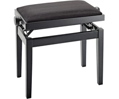 K&amp;m pianino suoliukas - suoliukas juodas matinis, sėdynė juodas velvetas klaviatūros priedai pianino suoliukai