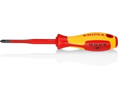 Knipex 98 24 02 Sl Atsuktuvas (plonas) įleidžiamiems kryžminiams varžtams Phillips 212 mm, įvairiaspalvis