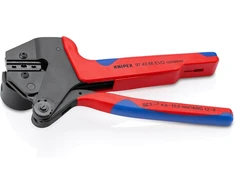 Kelioninis Knipex replės crimpavimo sistemai su keičiamais crimpavimo įdėklais, daugiasluoksnėmis rankenomis, poliruotos, 200 mm, 97 43 66 evo