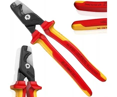Knipex Stepcut Xl kabelių žirklės Cu Al izoliuotos Vde replės 225mm