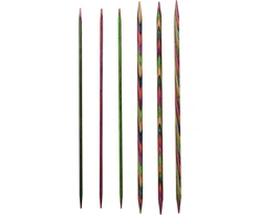 Knitpro 20 cm x 6 mm Symfonie dvigubos smailės virbalai, įvairiaspalviai