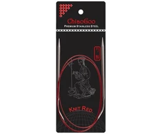 KnitPro Apvalūs mezgimo virbalai knit red nerūdijantis plienas 3.5 mm x 100 cm