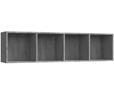 Knygų/televizoriaus spintelė, pilka, 143x30x36cm, mediena