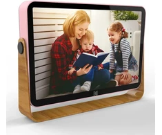 Objektyvas Kodak Rcf-108 Skaitmeninis nuotraukų rėmelis 10 colių Wifi Įkraunamas 16 Gb Ram Wifi Elektroninis nuotraukų rėmelis su nuotraukų/video/kalendoriaus/žadintuvo/oro ir vietos atnaujinimų funkcija, rožinis