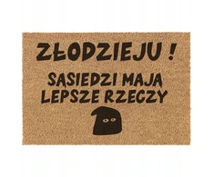 Kokoso pluošto lauko durų kilimėlis su užrašu "juokinga"