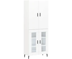 Komoda, baltos spalvos, 69,5x34x180cm, apdirbta mediena