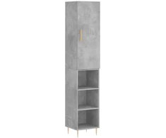 Komoda, betono pilkos spalvos, 34,5x34x180cm, apdirbta mediena