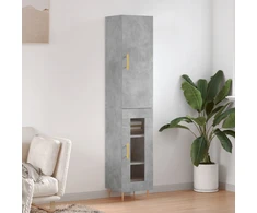 Komoda, betono pilkos spalvos, 34,5x34x180cm, apdirbta mediena