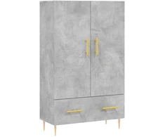 Komoda, betono pilkos spalvos, 69,5x31x115cm, apdirbta mediena