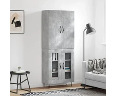 Komoda, betono pilkos spalvos, 69,5x34x180cm, apdirbta mediena