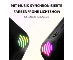 Kompiuterio kolonėlės Bluetooth muzikos grotuvas su ritmo sinchronizavimo šviesa, ipx7 atsparus vandeniui, garsus stereo garsas namams/vakarėliams/lauke/paplūdimyje, dovana gimtadienio proga