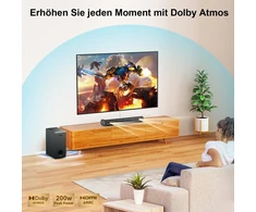 Kompiuterio kolonėlės Hiwill Soundbar su Dolby Atmos, 200w, Bluetooth 5.3, Hdmi Earc