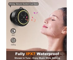 Kompiuterio kolonėlės Mr.luyu bluetooth dušo kolonėlė, ipx7 nešiojama bluetooth kolonėlė, vandeniui atspari dušo kolonėlė su siurbtuku, mikrofonu, belaidė kolonėlė voniai, paplūdimiui, baseinui