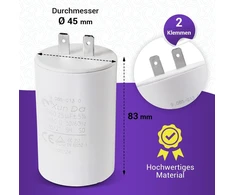 Kondensatorius 25µf 500v - pakaitalas Kärcher 9.085-013.0 varikliui - Cbb60 25 500vac, skirtas K2 slėginiams plovikliams