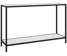 Konsolinis staliukas, baltas, 120x35x75cm, grūdintas stiklas