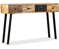Konsolinis staliukas, kietas perdirbtas tikmedis, 120x30x76cm