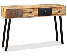 Konsolinis staliukas, kietas perdirbtas tikmedis, 120x30x76cm